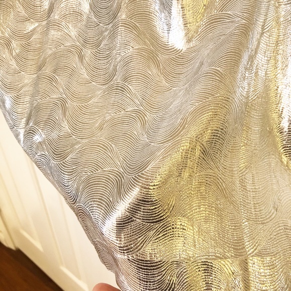 Tory Burch gold tunic silk blend dress small 4 - Picture 10 of 16